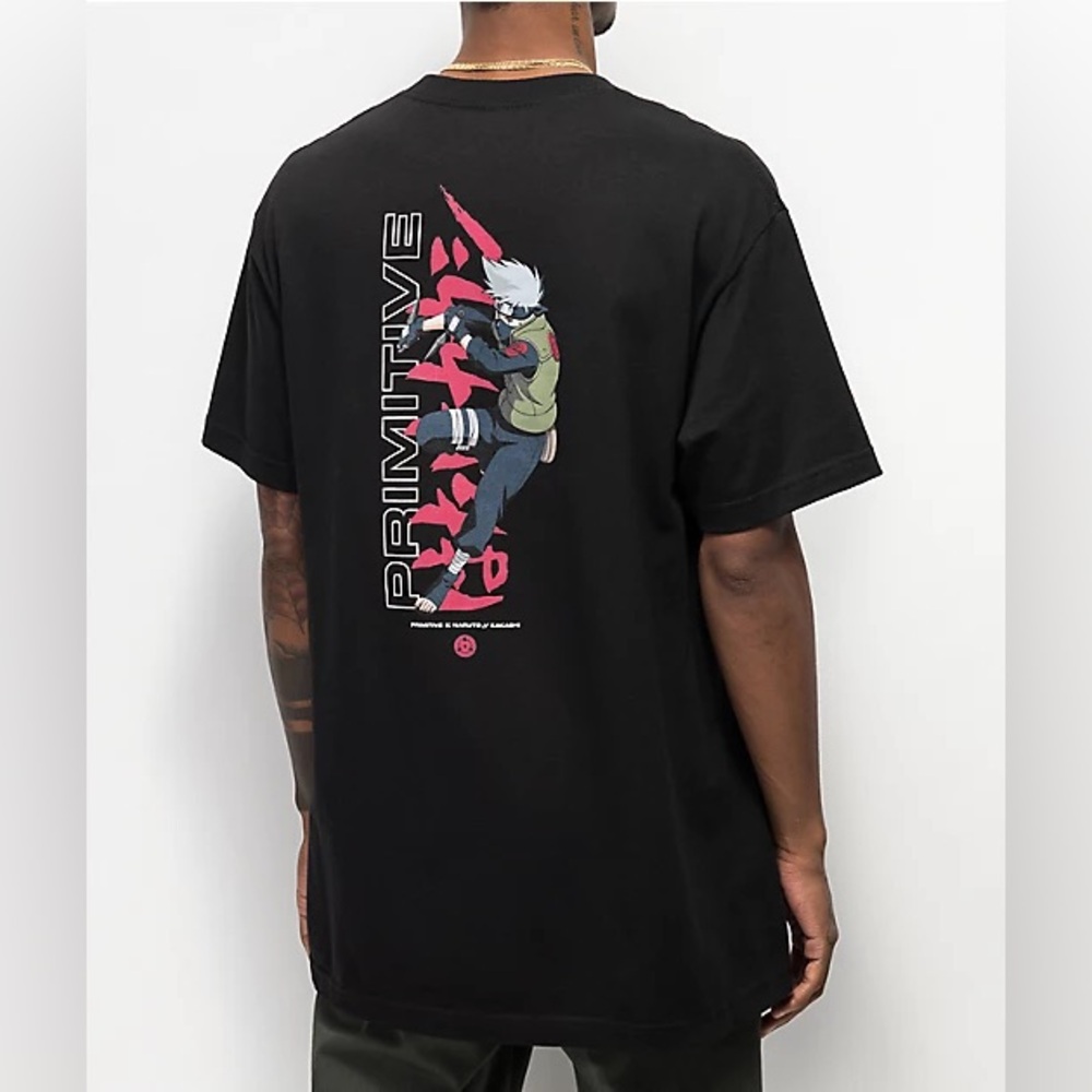 Primitive x Naruto Shippuden Hatake Kakashi Anime Graphic T-Shirt | Men’s Small